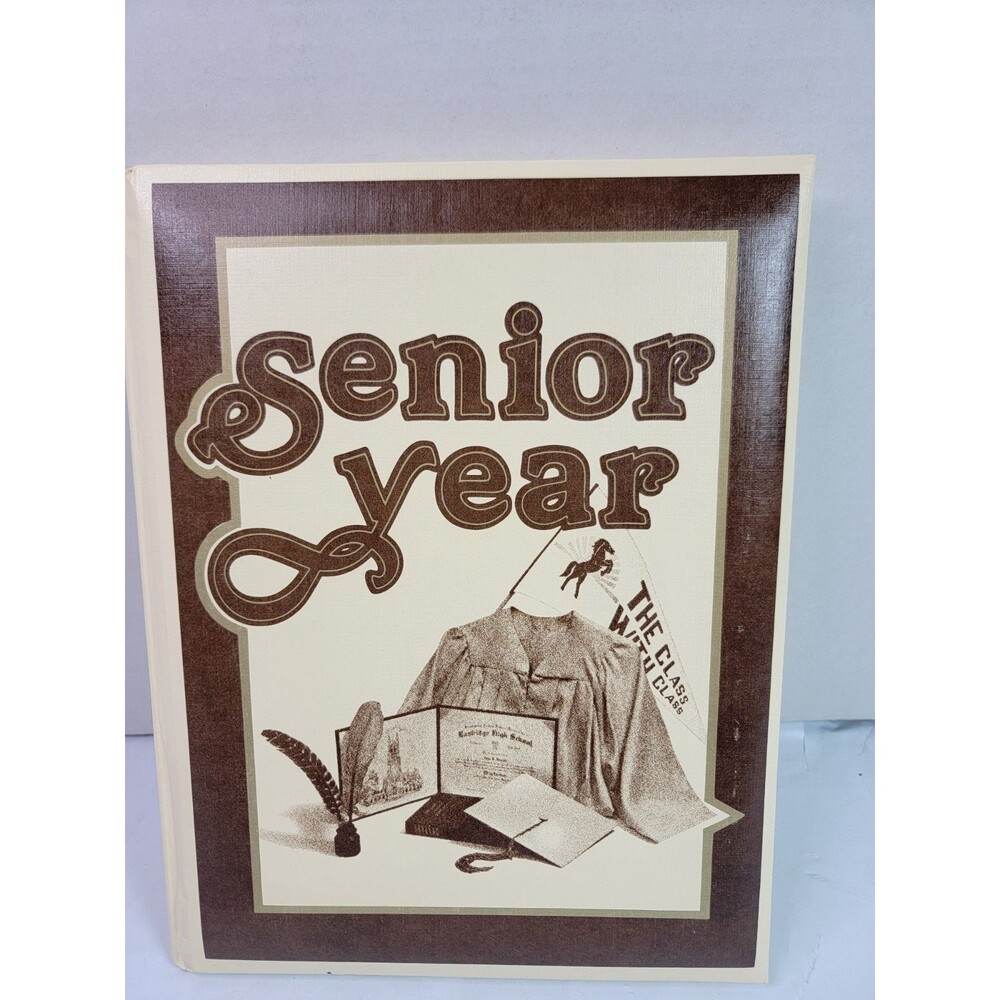 Vintage 1985 Senior Year Memory Book Blank High School Scrapbook Autograph Album
